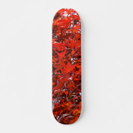 Elegant Red Japansk aple Löv Mini Skateboard Bräda 18,5 Cm