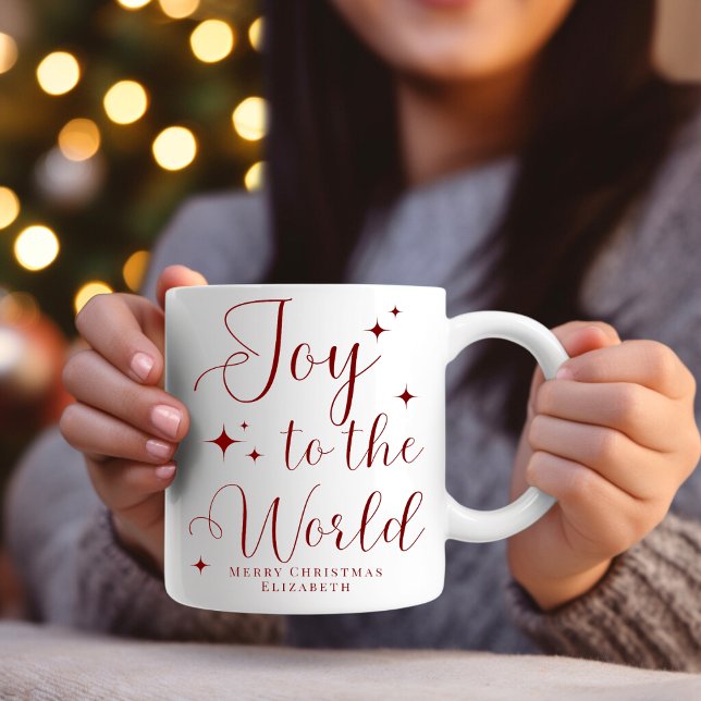 Elegant Red Joy till World God jul Mugg (Skapare uppladdad)