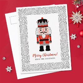 Elegant Red jul Nutcracker Helg Vykort