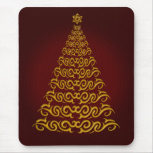 Elegant Red Julgran Mouse Pad Musmatta