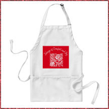 Elegant Red Julhelg Apron
