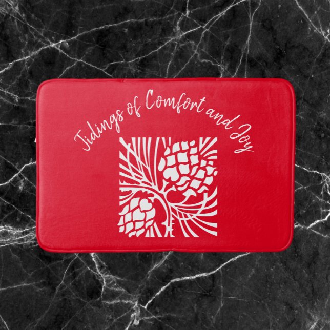 Elegant Red Julhelg Bath Mat Badrumsmatta (Skapare uppladdad)