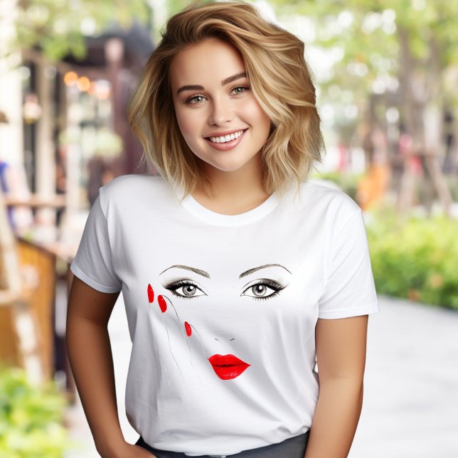 Elegant Red Läppar Graphic T-Shirt (Skapare uppladdad)
