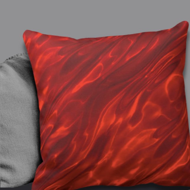 Elegant Red Modern Abstract Design Kudde (Skapare uppladdad)