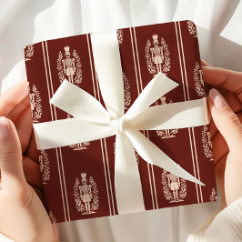 Elegant Red Nutcracker Presentpapper