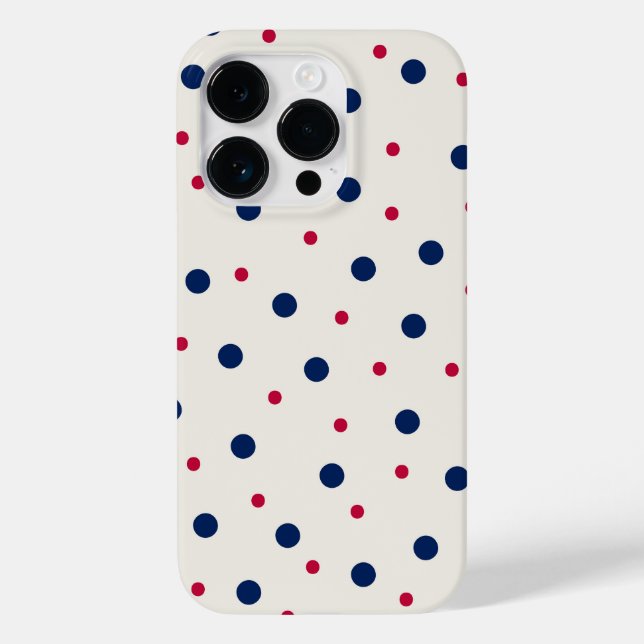 Elegant Red och Blue Polka dots (Baksida)