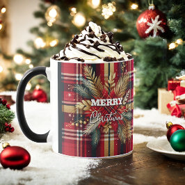 Elegant Red och Guld Festive Play Mugg