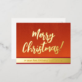 Elegant Red och Guld Script God jul