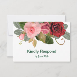 Elegant Red och Rosa ros Gräns Bröllop OSA