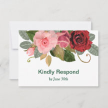 Elegant Red och Rosa ros Gräns Bröllop OSA