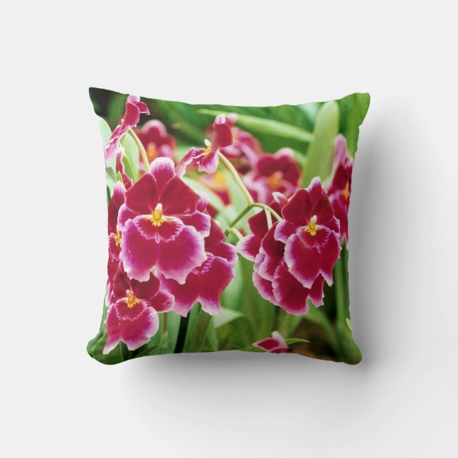 Elegant Red Orchid Dekorativ kudde (Framsida)