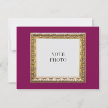 Elegant Red Personal Photo Ram och Text