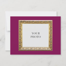 Elegant Red Personal Photo Ram Vykort