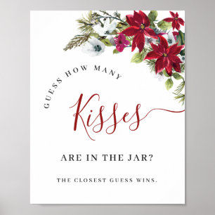 Elegant Red Poinsettia Jul Möhippa Poster