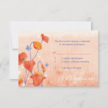 Elegant Red Poppy Bröllop OSA