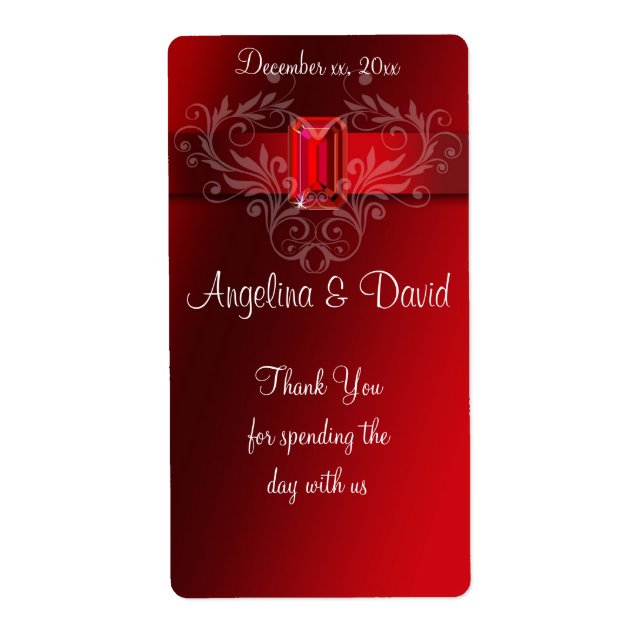 Elegant Red Ribbon, Ruby Fraktsedel (Framsidan)