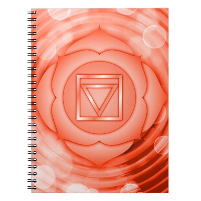 Elegant Red Root Chakra Chi Andlig Zen Anteckningsbok (Framsidan)