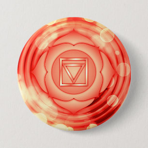 Elegant Red Root Chakra Zen Yoga Andlig Knapp
