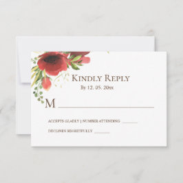 Elegant Red Rosa Flowers Grey Blommigt OSA