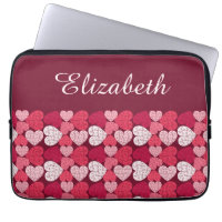Elegant Red Rosa Jigszawa Puzzle Heart Mönster Nam