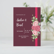 Elegant Red & Rosa ros Bröllop