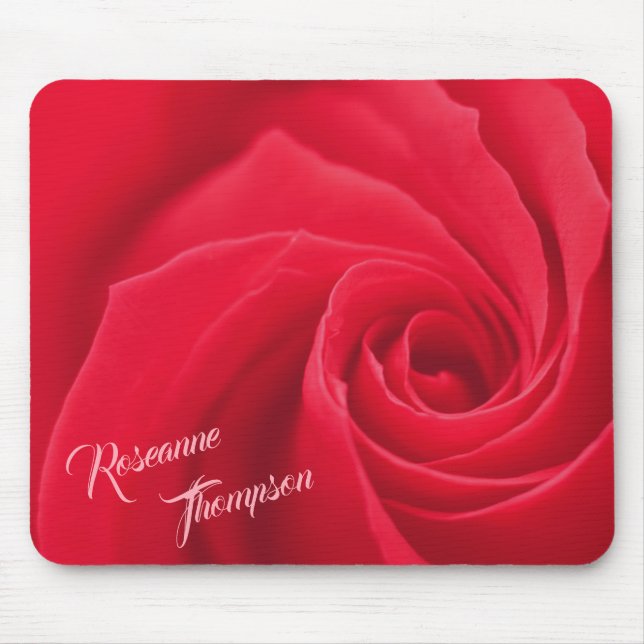 Elegant Red Rose Personalized Musmatta (Framsidan)