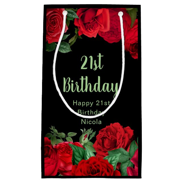 Elegant Red Roses Flowers Birthday Party (Framsidan)