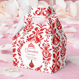 Elegant Red Royal Quinceañera Presentaskar