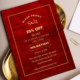 Elegant Red Scratch Helgdag Sale Promotion Reklamblad