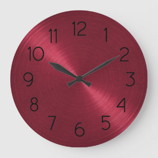 Elegant Red Sheen Stor Klocka