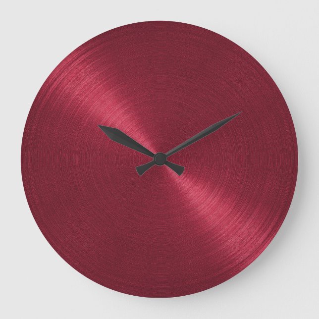 Elegant Red Sheen Stor Klocka (Framsida)