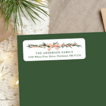 Elegant Red Stripe Bow-Returadressen