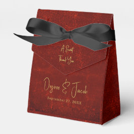 Elegant Red Struktur Land Guld Rustic Jul Presentaskar