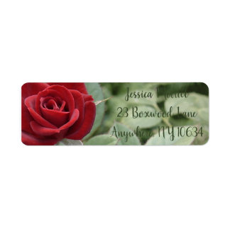 Elegant Red tea ro retur address label Returadress Etikett