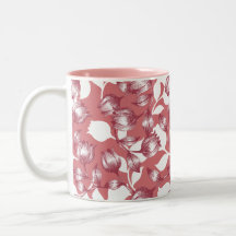 Elegant Red Tulip Silhouette Blommönster