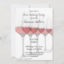 Elegant Red Vin Glass Inbjudningar