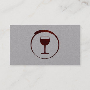 Elegant Red Vin Stain med glaset Vin Visitkort