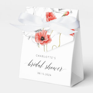 Elegant Red Watercolor Flowers Möhippa Presentaskar