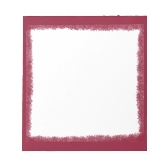 Elegant Red Watercolor Gräns Anteckningsblock (Framsida)