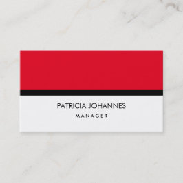 Elegant Red White Black-Professionell med oformate Visitkort