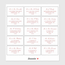 Elegant Red & White Bröllop Adress