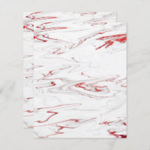 Elegant Red White Faux Marble Scrapbook Papper