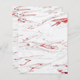 Elegant Red White Faux Marble Scrapbook Papper