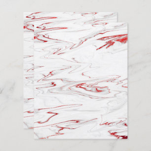 Elegant Red White Faux Marble Scrapbook Papper