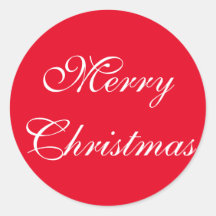 Elegant Red White Script God jul