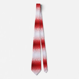 Elegant Red white Snöflingor Snöstorm Neck Tie Slips