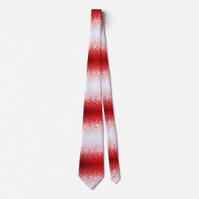Elegant Red white Snöflingor Snöstorm Neck Tie Slips (Framsida)