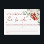 Elegant Red Winter hur gammalt var Bride Game Tilläggskort<br><div class="desc">Elegant Red Winter hur gammalt var Bride Game</div>