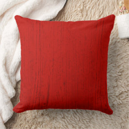 Elegant Red Wood Grain Kudde