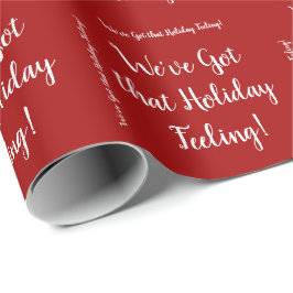 Elegant Red Wrapping Papper Har Helgdag Känsla Presentpapper